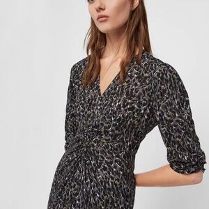 All saints Josephine leopard print dress size 2